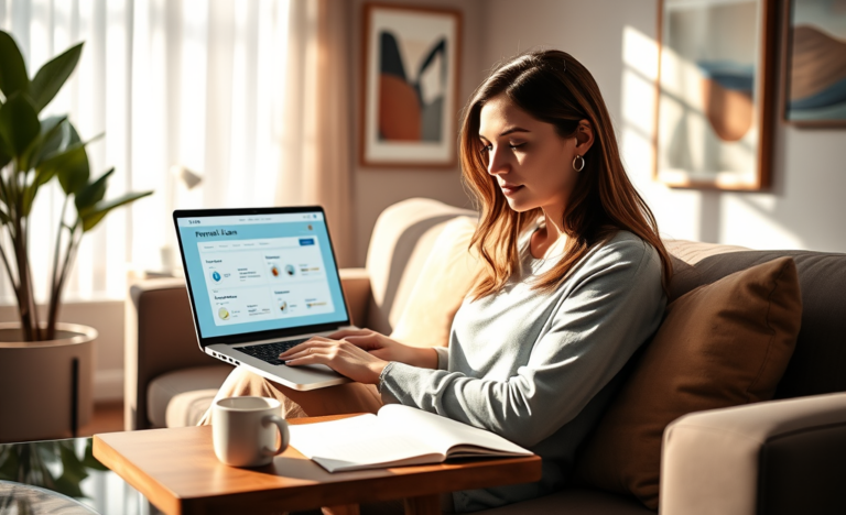 Imagen representativa de un Préstamo Personal en Línea que muestra la facilidad y rapidez de solicitar dinero a través de plataformas digitales.