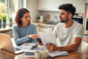 Persona gestionando sus deudas con un préstamo personal