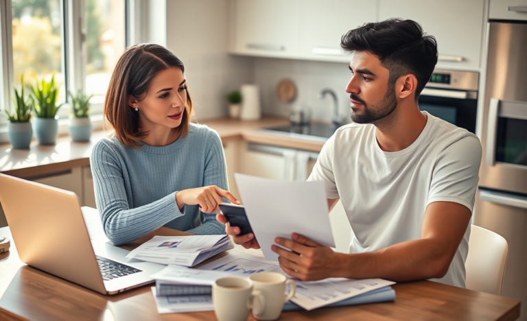 Persona gestionando sus deudas con un préstamo personal
